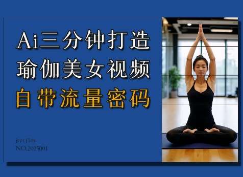 Ai3分钟打造瑜伽美女视频，自带流量密码副业基地_极客搞钱_中创网_福缘网_冒泡网_资源整合平台副业基地
