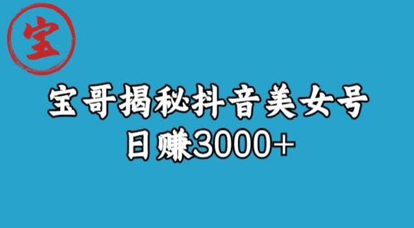 宝哥揭秘抖音美女号玩法，日赚3000+【揭秘】副业基地_极客搞钱_中创网_福缘网_冒泡网_资源整合平台副业基地