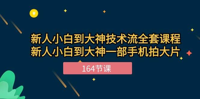 （10685期）新手小白到大神-技术流全套课程，新人小白到大神一部手机拍大片-164节课副业基地_极客搞钱_中创网_福缘网_冒泡网_资源整合平台副业基地