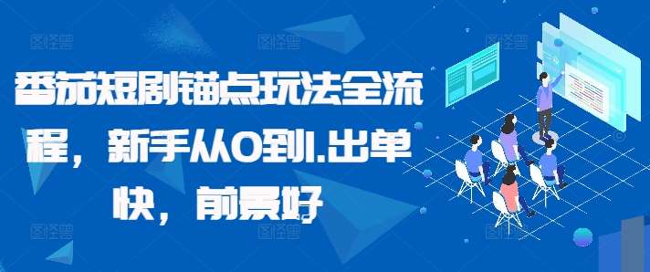 番茄短剧锚点玩法全流程，新手从0到1，出单快，前景好副业基地_极客搞钱_中创网_福缘网_冒泡网_资源整合平台副业基地