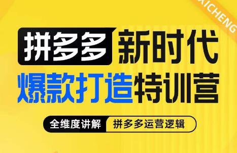 玺承·拼多多新时代爆款打造特训营，全维度讲解拼多多运营逻辑副业基地_极客搞钱_中创网_福缘网_冒泡网_资源整合平台副业基地