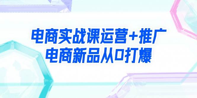 （9313期）电商实战课运营+推广，电商新品从0打爆（99节视频课）副业基地_极客搞钱_中创网_福缘网_冒泡网_资源整合平台副业基地