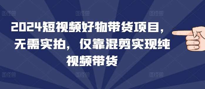 2024短视频好物带货项目，无需实拍，仅靠混剪实现纯视频带货副业基地_极客搞钱_中创网_福缘网_冒泡网_资源整合平台副业基地