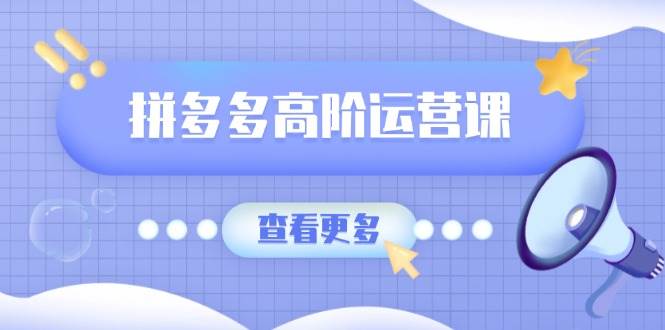 （14327期）拼多多高阶运营课：极致群爆款玩法，轻付费无尽复制，打造单品爆款之路副业基地_极客搞钱_中创网_福缘网_冒泡网_资源整合平台副业基地