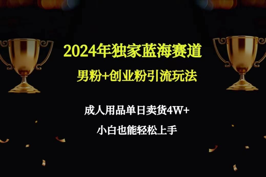 （9112期）2024年独家蓝海赛道男粉+创业粉引流玩法，成人用品单日卖货4W+保姆教程副业基地_极客搞钱_中创网_福缘网_冒泡网_资源整合平台副业基地