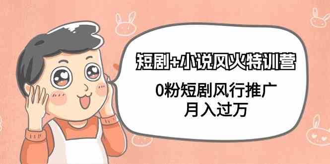 小说+短剧风火特训营，0粉短剧小说风行推广，实现月入过万副业基地_极客搞钱_中创网_福缘网_冒泡网_资源整合平台副业基地