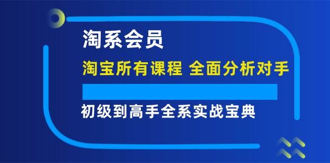 （12055期）淘系会员【淘宝所有课程，全面分析对手】，初级到高手全系实战宝典副业基地_极客搞钱_中创网_福缘网_冒泡网_资源整合平台副业基地