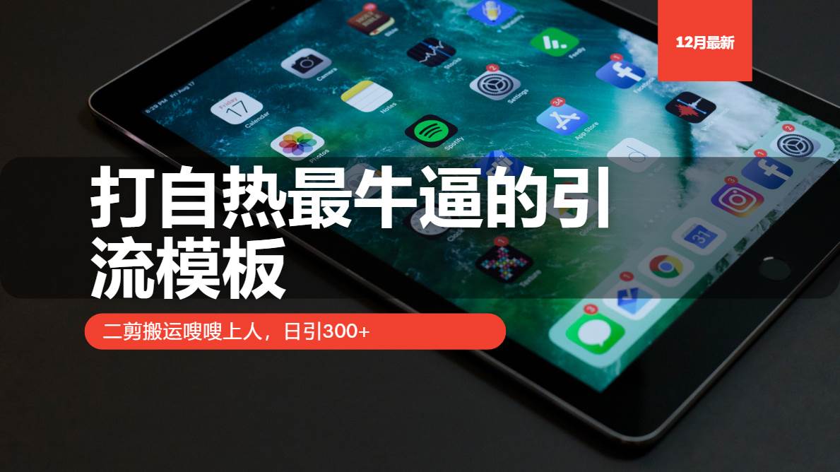 （13654期）打自热最牛逼的引流模板，二剪搬运嗖嗖上人，日引300+副业基地_极客搞钱_中创网_福缘网_冒泡网_资源整合平台副业基地