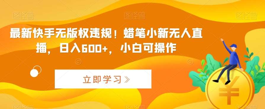 最新快手无版权违规！蜡笔小新无人直播，日入600+，小白可操作【揭秘】副业基地_极客搞钱_中创网_福缘网_冒泡网_资源整合平台副业基地