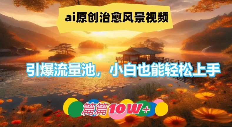 ai原创治愈风景视频，引爆流量池，小白也能轻松上手，篇篇10w+【揭秘】副业基地_极客搞钱_中创网_福缘网_冒泡网_资源整合平台副业基地
