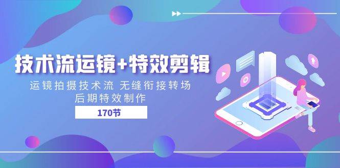 （11226期）技术流 运镜+特效剪辑 运镜拍摄技术流 无缝衔接转场 后期特效制作-170节副业基地_极客搞钱_中创网_福缘网_冒泡网_资源整合平台副业基地
