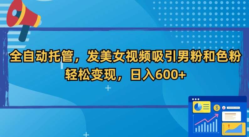 全自动托管，发美女视频吸引男粉和色粉，轻松变现，日入600+【揭秘】副业基地_极客搞钱_中创网_福缘网_冒泡网_资源整合平台副业基地
