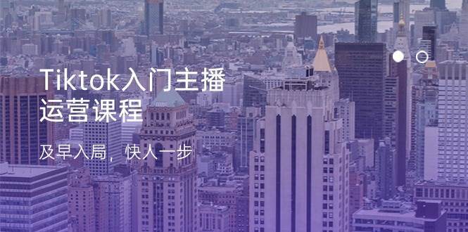 （11045期）Tiktok入门主播运营课程，及早入局，快人一步（11节）副业基地_极客搞钱_中创网_福缘网_冒泡网_资源整合平台副业基地