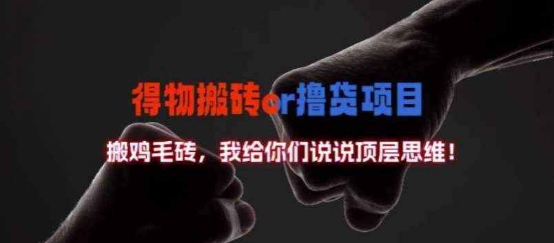 得物搬砖撸货项目?掰下数据，我给你们说说顶层思维【揭秘】副业基地_极客搞钱_中创网_福缘网_冒泡网_资源整合平台副业基地