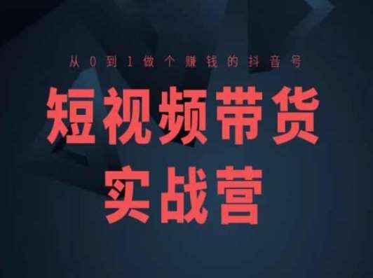 短视频带货实战营(高阶课)，从0到1做个赚钱的抖音号副业基地_极客搞钱_中创网_福缘网_冒泡网_资源整合平台副业基地