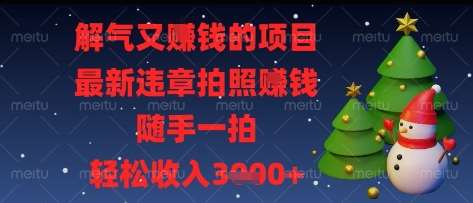 解气又挣钱的项目，最新违章拍照挣钱，随手一拍，轻松收入多张【揭秘】副业基地_极客搞钱_中创网_福缘网_冒泡网_资源整合平台副业基地