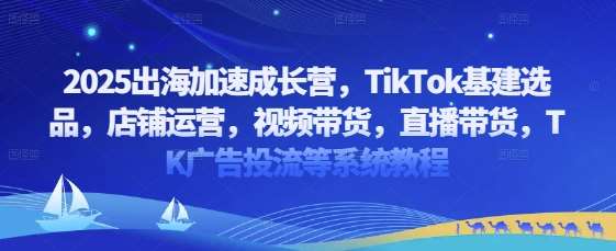 2025出海加速成长营，TikTok基建选品，店铺运营，视频带货，直播带货，TK广告投流等系统教程副业基地_极客搞钱_中创网_福缘网_冒泡网_资源整合平台副业基地