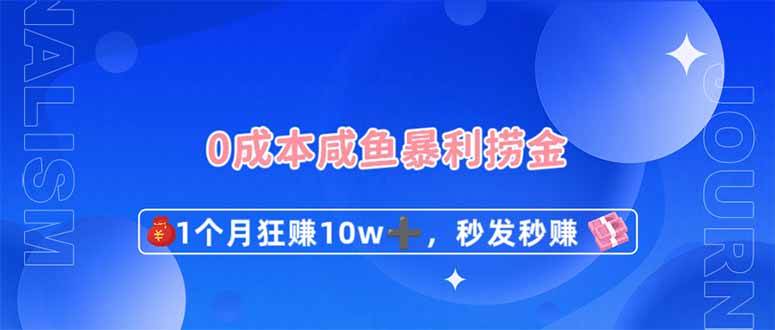 （14257期）0成本闲鱼暴利捞金，1个月狂赚10W+，秒发秒赚新玩法副业基地_极客搞钱_中创网_福缘网_冒泡网_资源整合平台副业基地