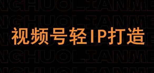 视频号线上课程，视频号轻IP打造副业基地_极客搞钱_中创网_福缘网_冒泡网_资源整合平台副业基地