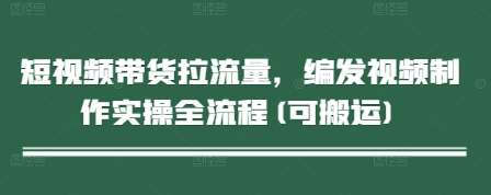 短视频带货拉流量，编发视频制作实操全流程(可搬运)副业基地_极客搞钱_中创网_福缘网_冒泡网_资源整合平台副业基地