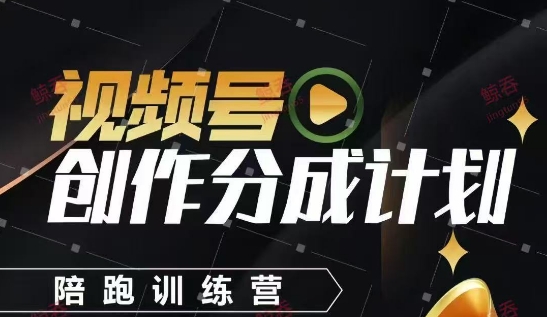 视频号创作分成计划陪跑训练营，手把手教会你如何制作视频，细水长流型项目副业基地_极客搞钱_中创网_福缘网_冒泡网_资源整合平台副业基地