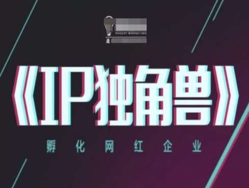 IP独角兽，孵化网红企业，ip教程副业基地_极客搞钱_中创网_福缘网_冒泡网_资源整合平台副业基地